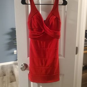 Red bodycon dress